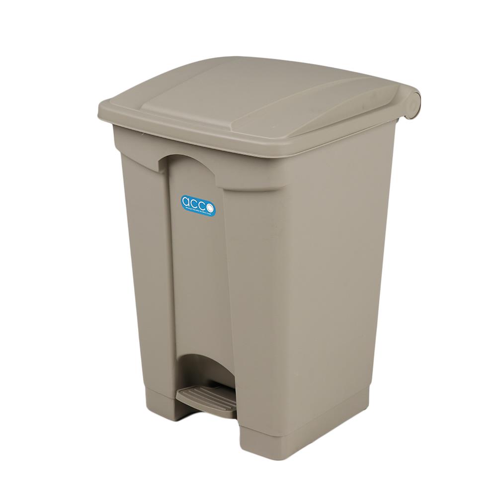 SQUARE DUSTBIN PEDAL ACCO V018051 45L GREY