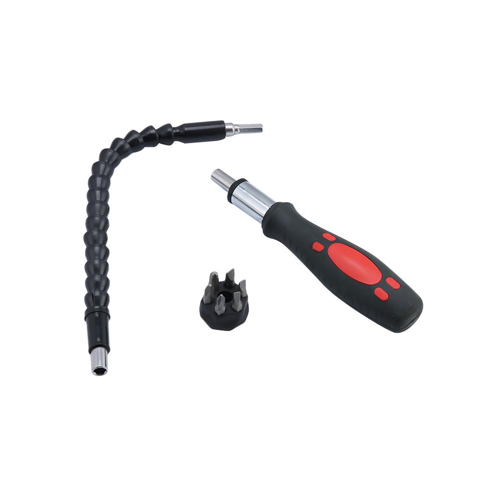 90-DEGREE FLEXIBLE RATCHET SCREWDRIVER SET METALL