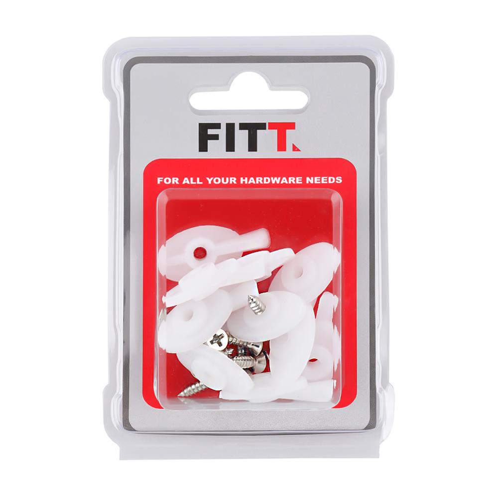 SCREEN KNOB FITT WHITE 10EA