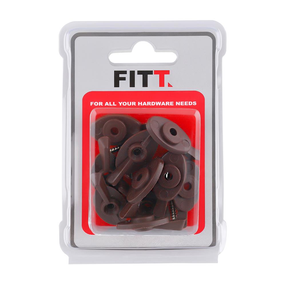 SCREEN KNOB FITT BROWN 10EA