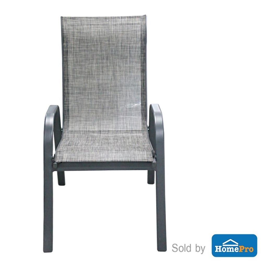 HOMEPRO SPRING CHAIR TEXTILENE INDOOR & OUTDOOR PHGF-GR001 W58XL68XH96 CM CHARCOAL GREY