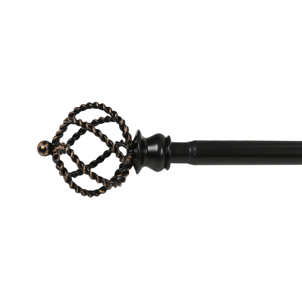 ROD STEEL AQ57 M ADJ 140-250cm BLACK HOME LIVING STYLE