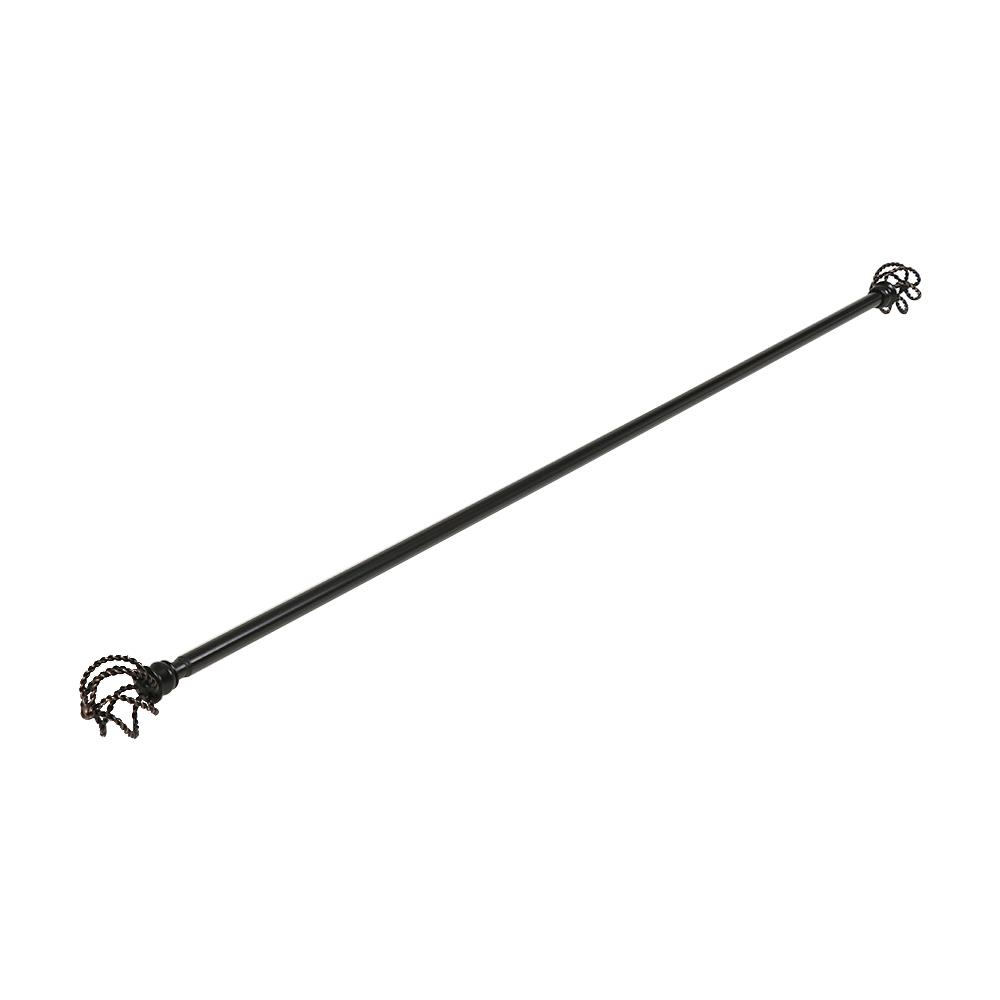 ROD STEEL AQ57 M ADJ 140-250cm BLACK HOME LIVING STYLE