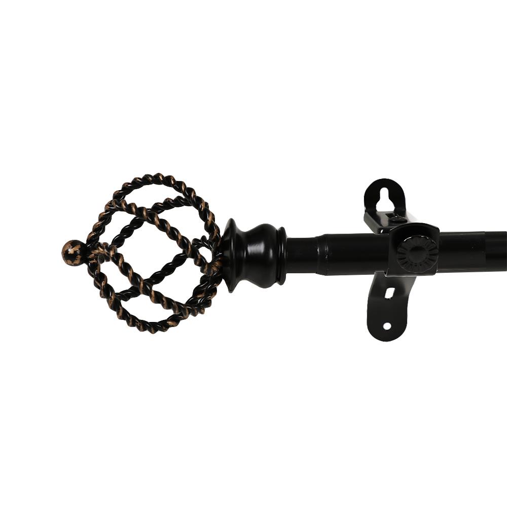 ROD STEEL AQ57 M ADJ 140-250cm BLACK HOME LIVING STYLE