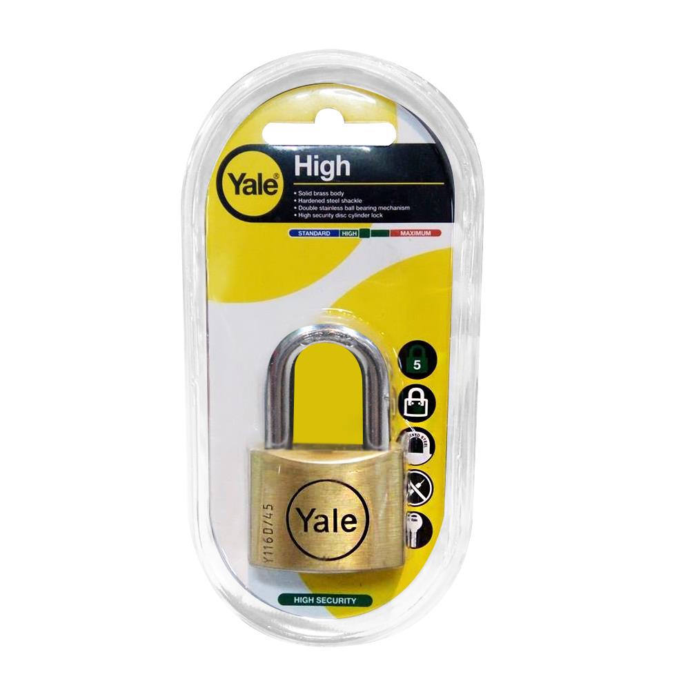 PADLOCK YALE BDR45 45MM BRASS