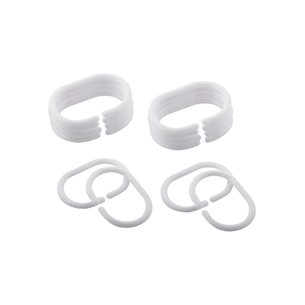 SHOWER CURTAIN HOOK ZIM HK-03 WHITE