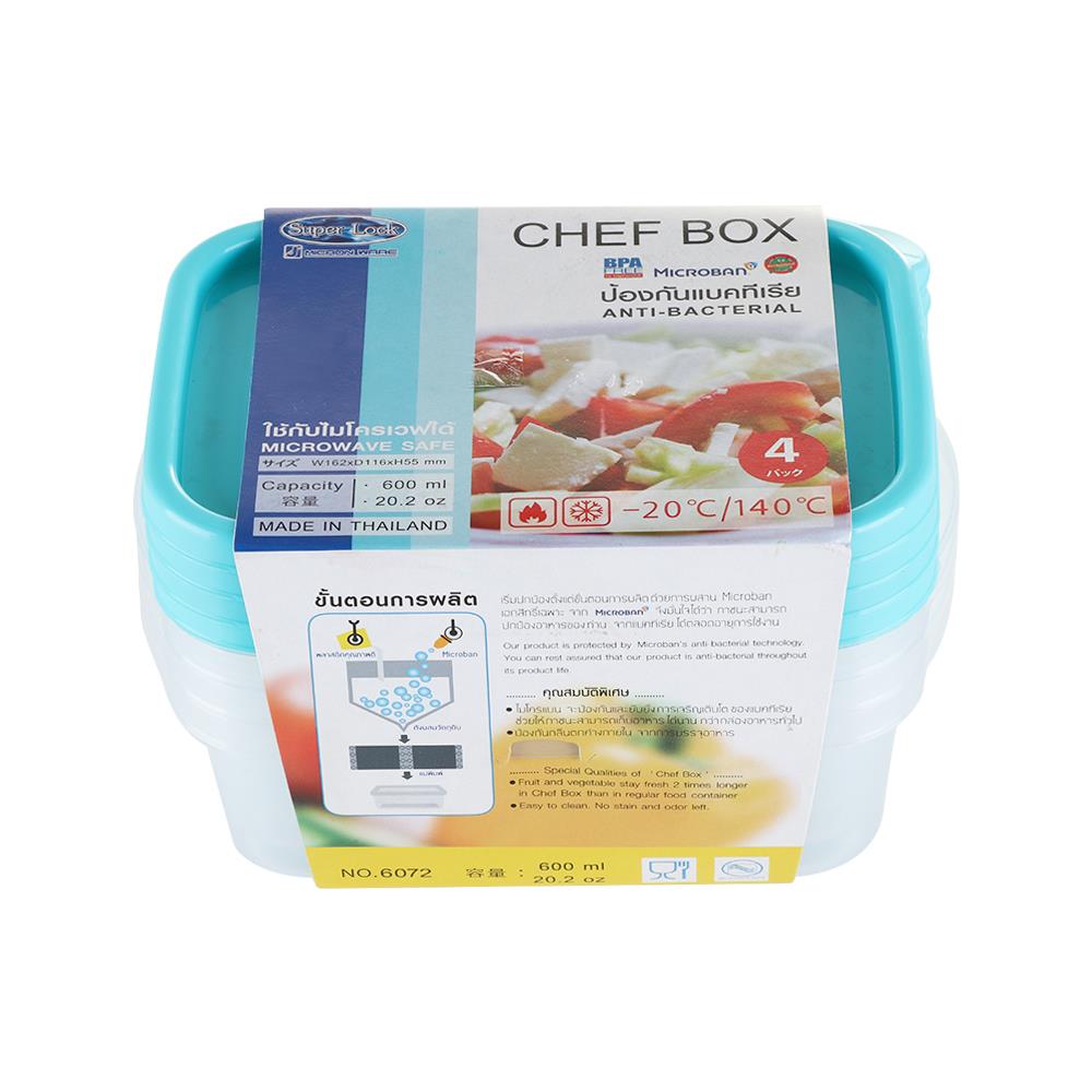 RECTANGULAR FOOD CONTAINER SET MICRON CHEF 6042 4PCS