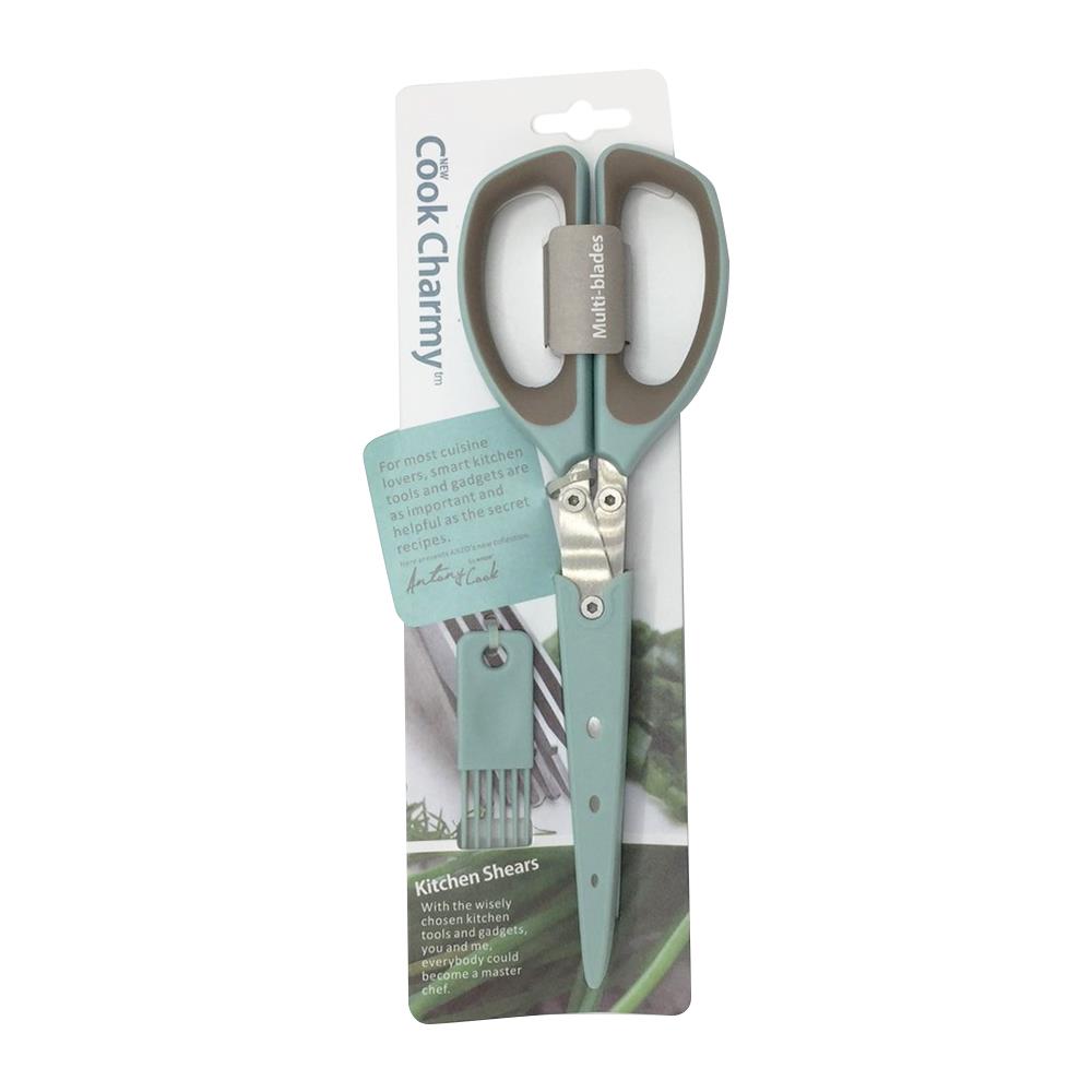 5-BLADE KITCHEN SCISSORS COOK CHARMY HB6969CC GREEN