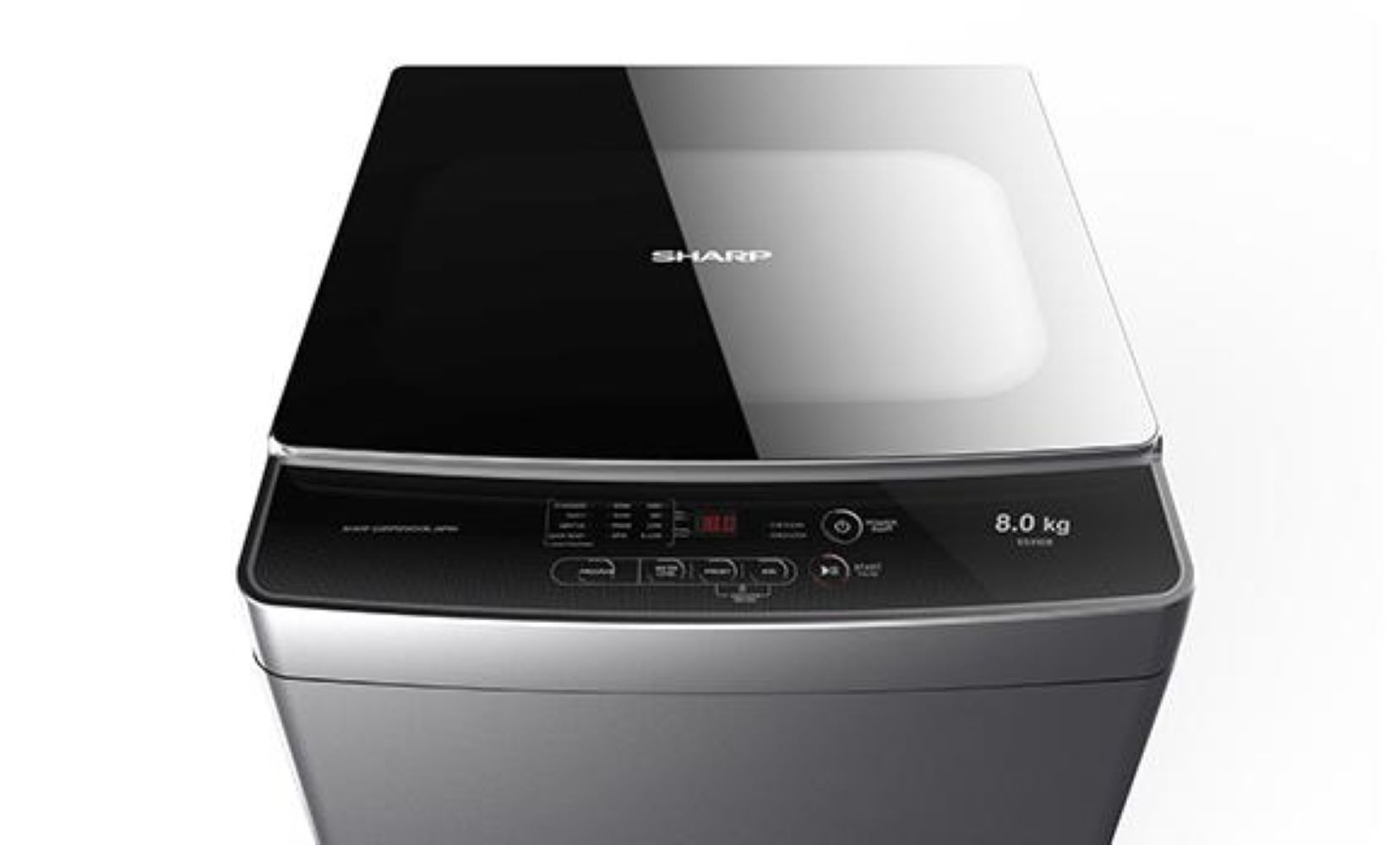 SHARP TOPLOAD WASHING MACHINE ESX858 8KG D.SILVER
