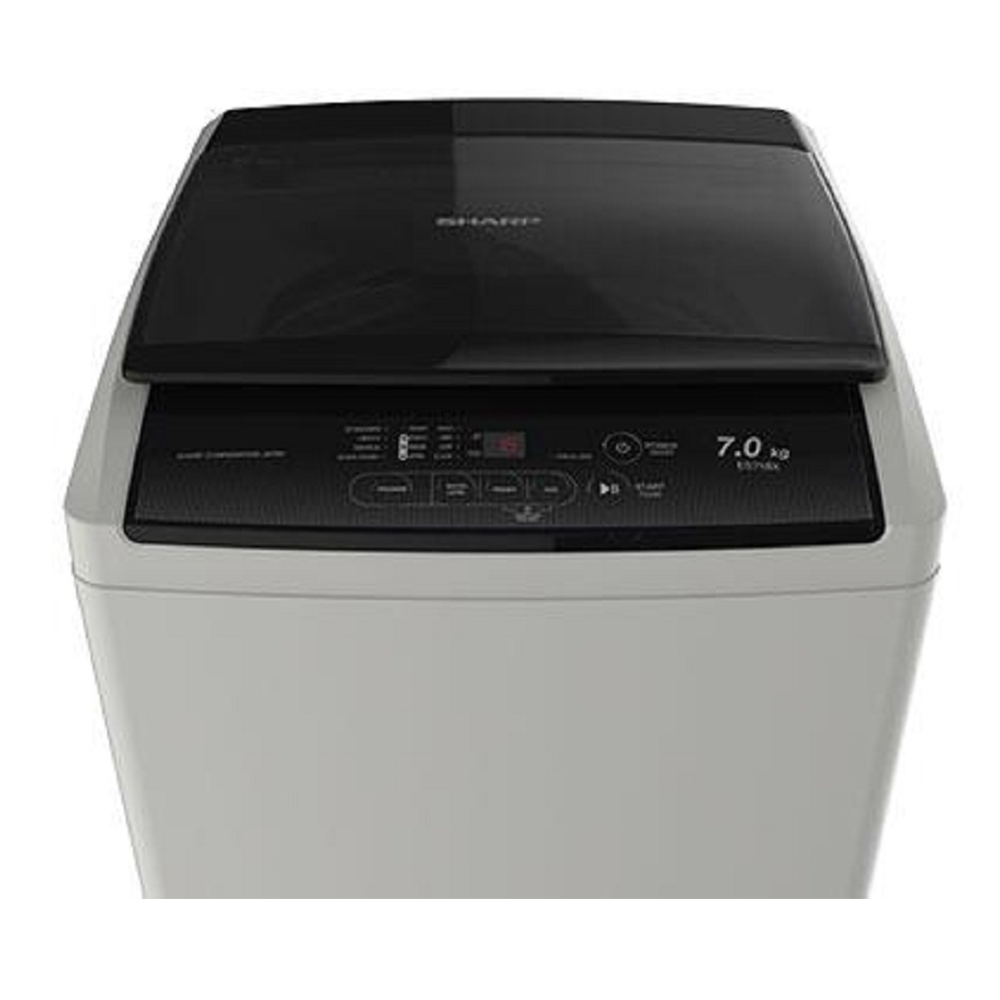 SHARP TOPLOAD WASHING MACHINE ES718X 7KG L.GREY