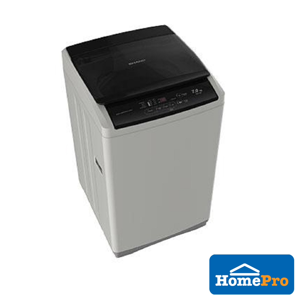 SHARP TOPLOAD WASHING MACHINE ES718X 7KG L.GREY