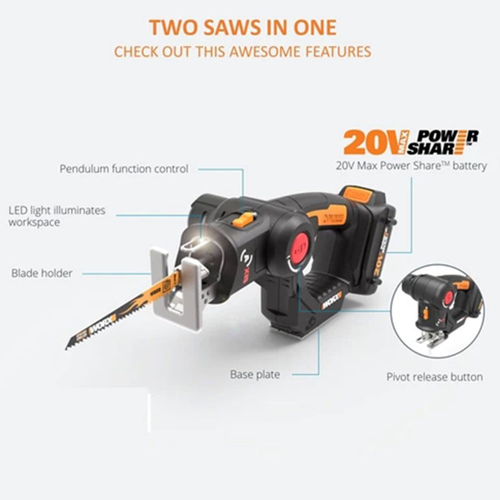 WORX MULTI PURPOSE SAW WX550 BLACK
