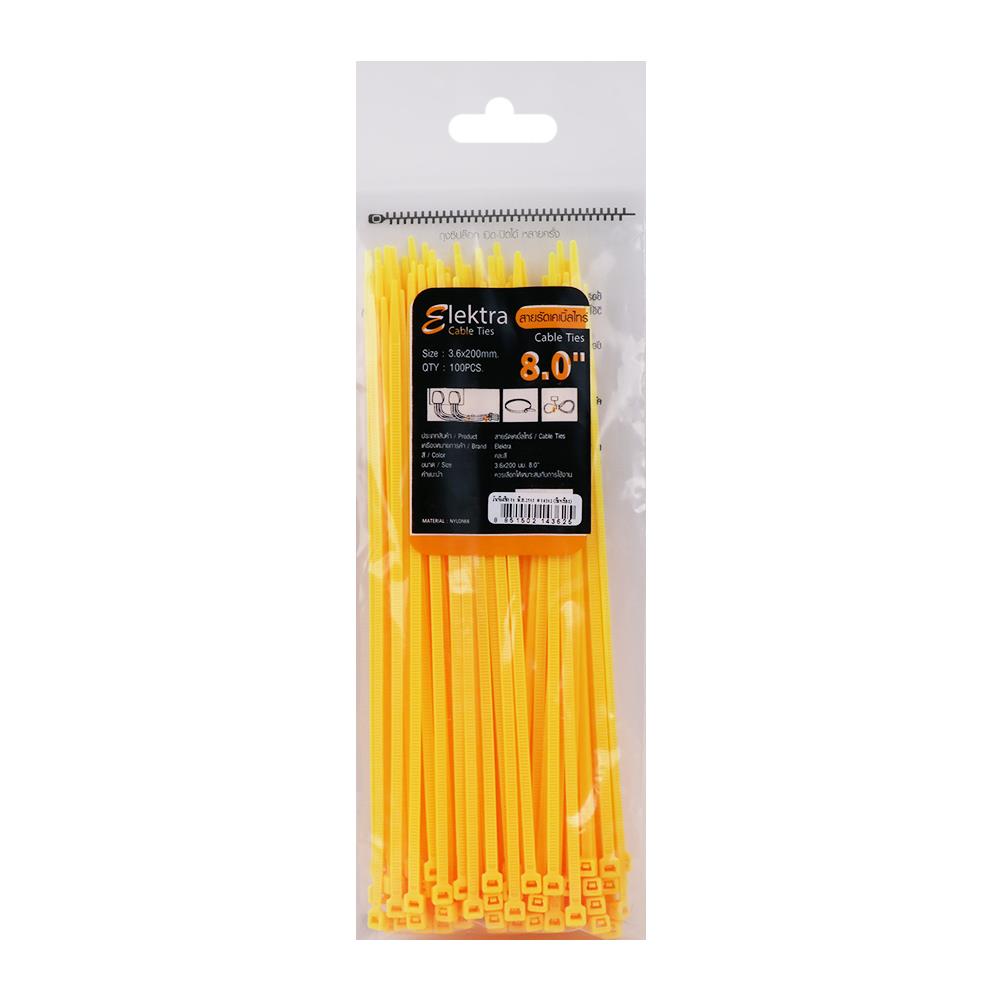 CABLE TIES ELEKTRA 8 Inch 3.6 Millimeter YELLOW (100 LINE)