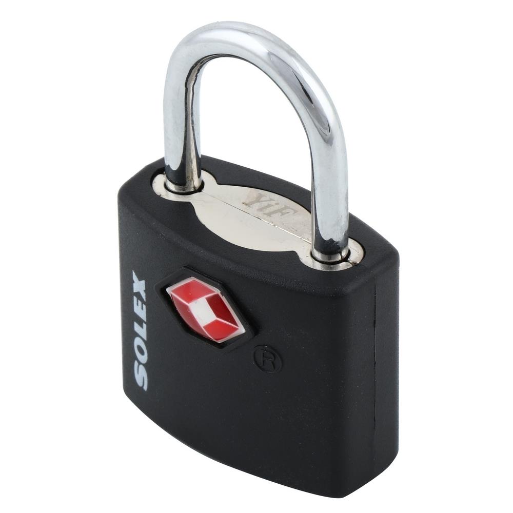 PADLOCK SOLEX TSA K25 27MM BLACK