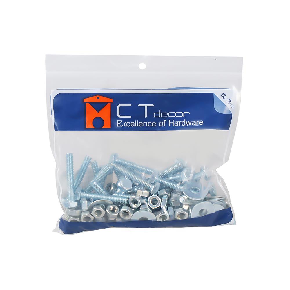 HEX BOLT SET BY TORA 1/4"X1-1/2"