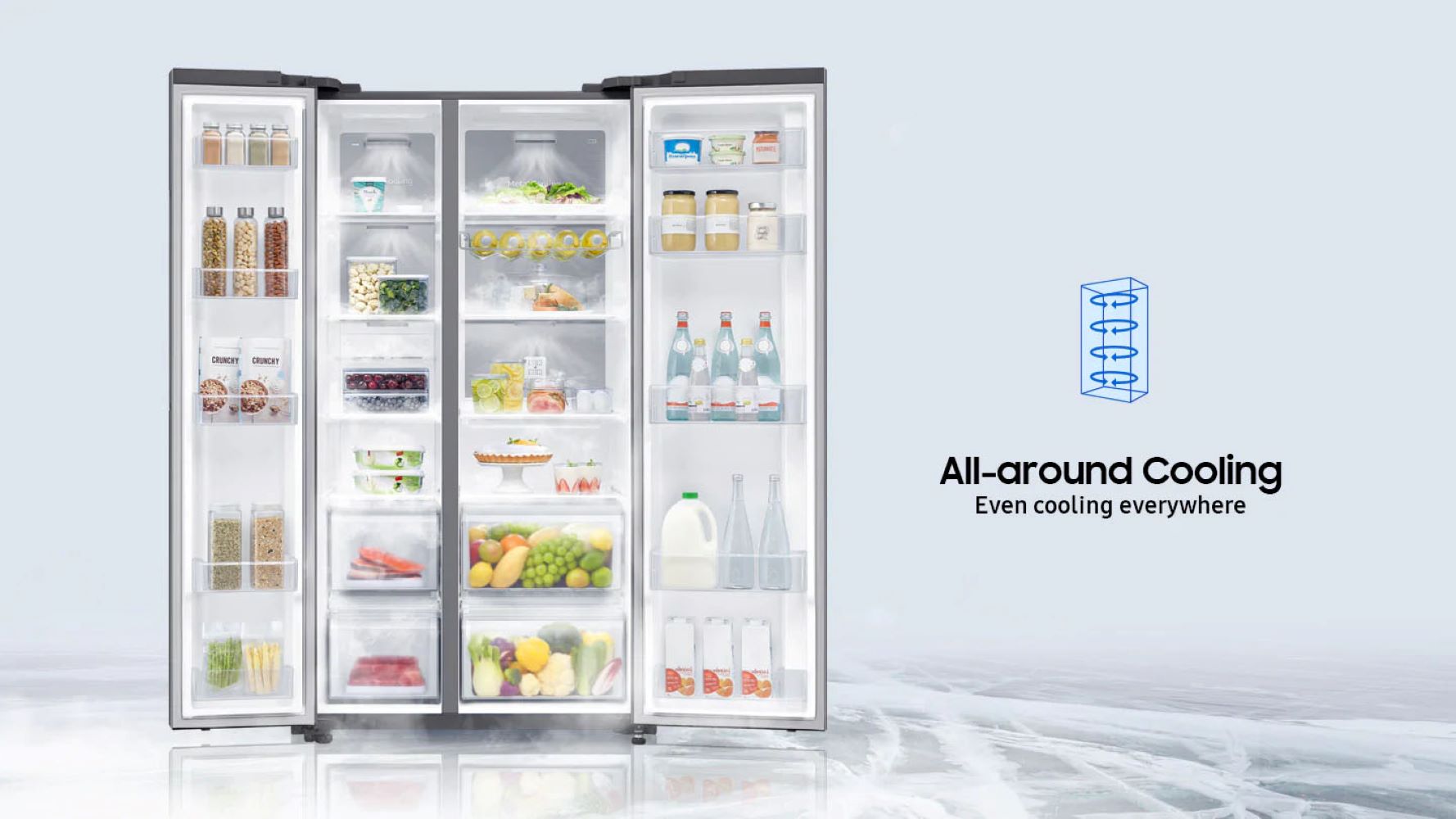 SAMSUNG REFRIGERATOR 3DOOR RS63R5591B4/ME 700L BLACK