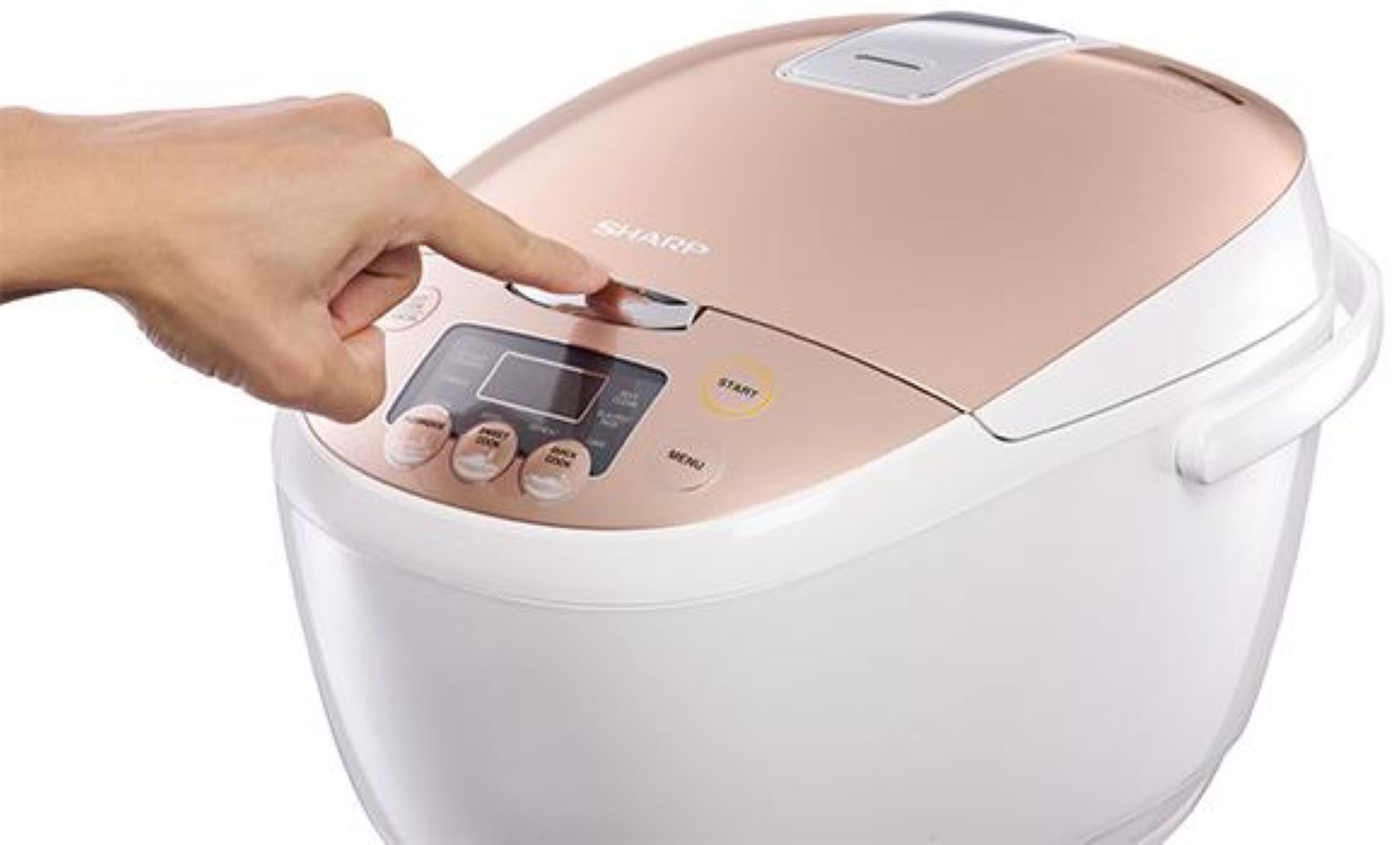 SHARP RICE COOKER DIGITAL KSC186GL 1.8L WHITE/PINK