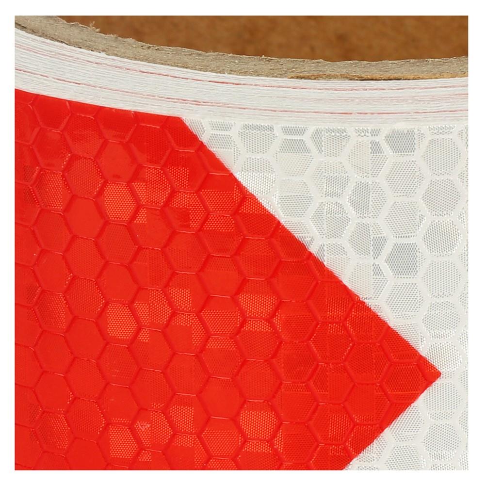 REFLECTIVE TAPE RIGHT 5CMX10M WHITE/RED