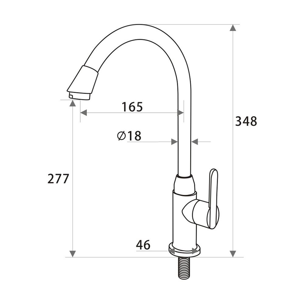 SINK FAUCET RASLAND RA DZ-1502 CHROME