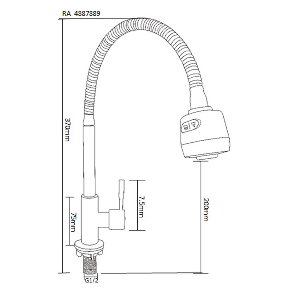 SINK FAUCET RASLAND RA 4887889 CHROME