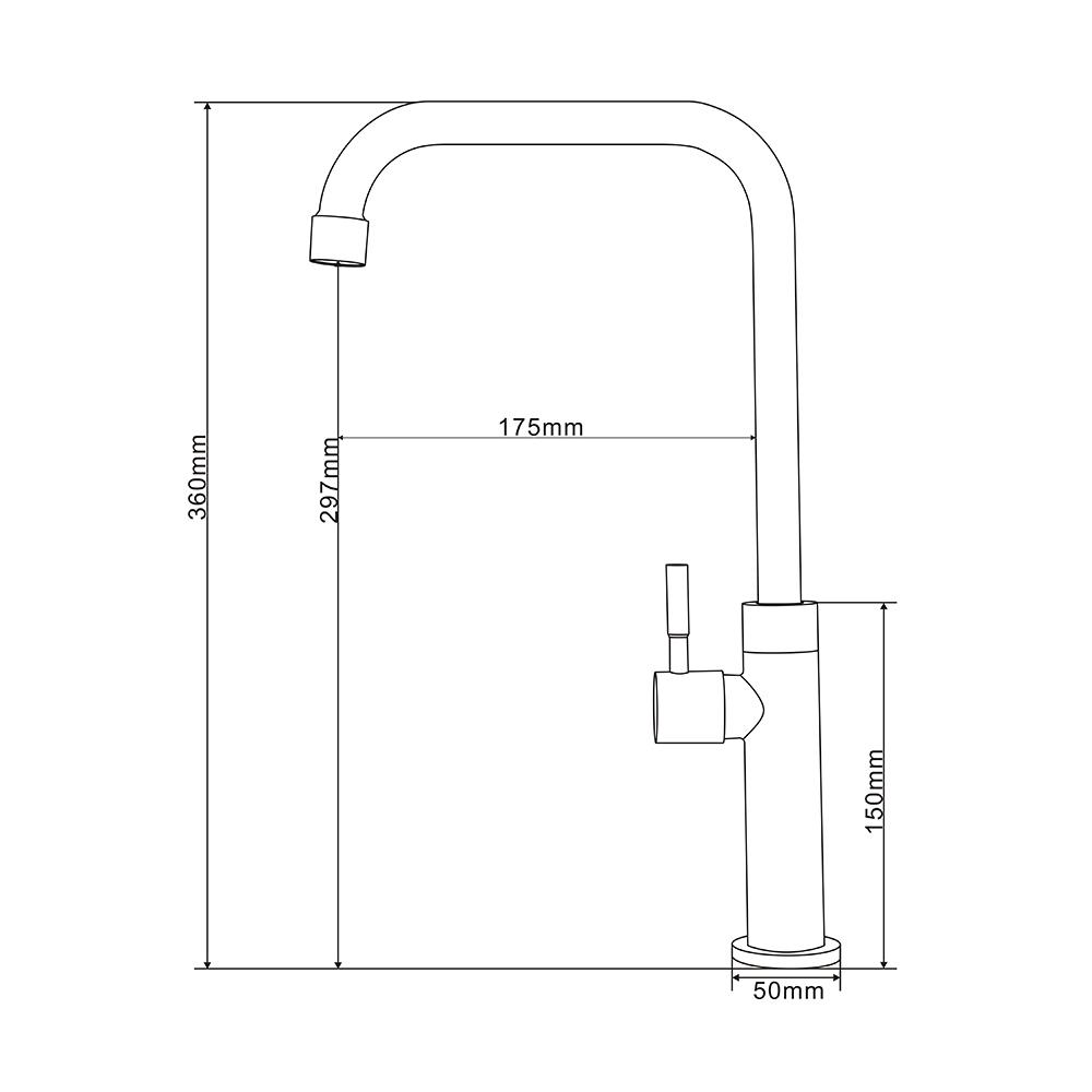 SINK FAUCET RASLAND RA SS-1227 CHROME