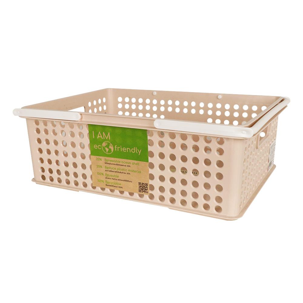 STACKABLE STORAGE BOX STACKO 5080M ECO FRIENDLY 39.5X27.5X13.5CM BEIGE