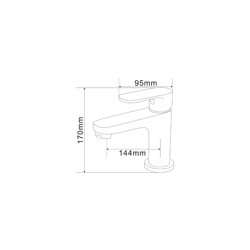 SORENTO BASIN FAUCET SRTWT7447-RG W3.5XD14.3XH13.5 CM BLACK