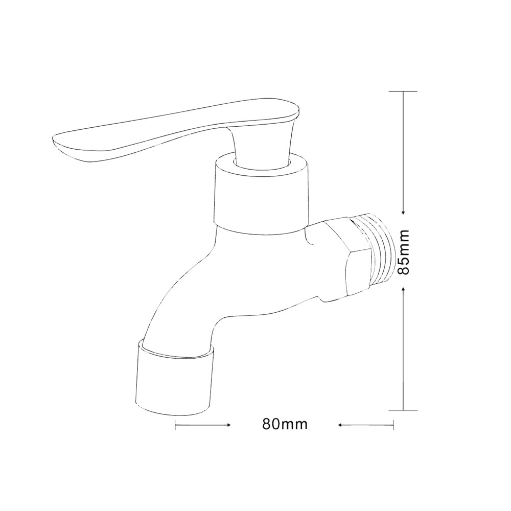 CABANA WALL TAP CB2805A W2.5XD8XH9 CM SILVER