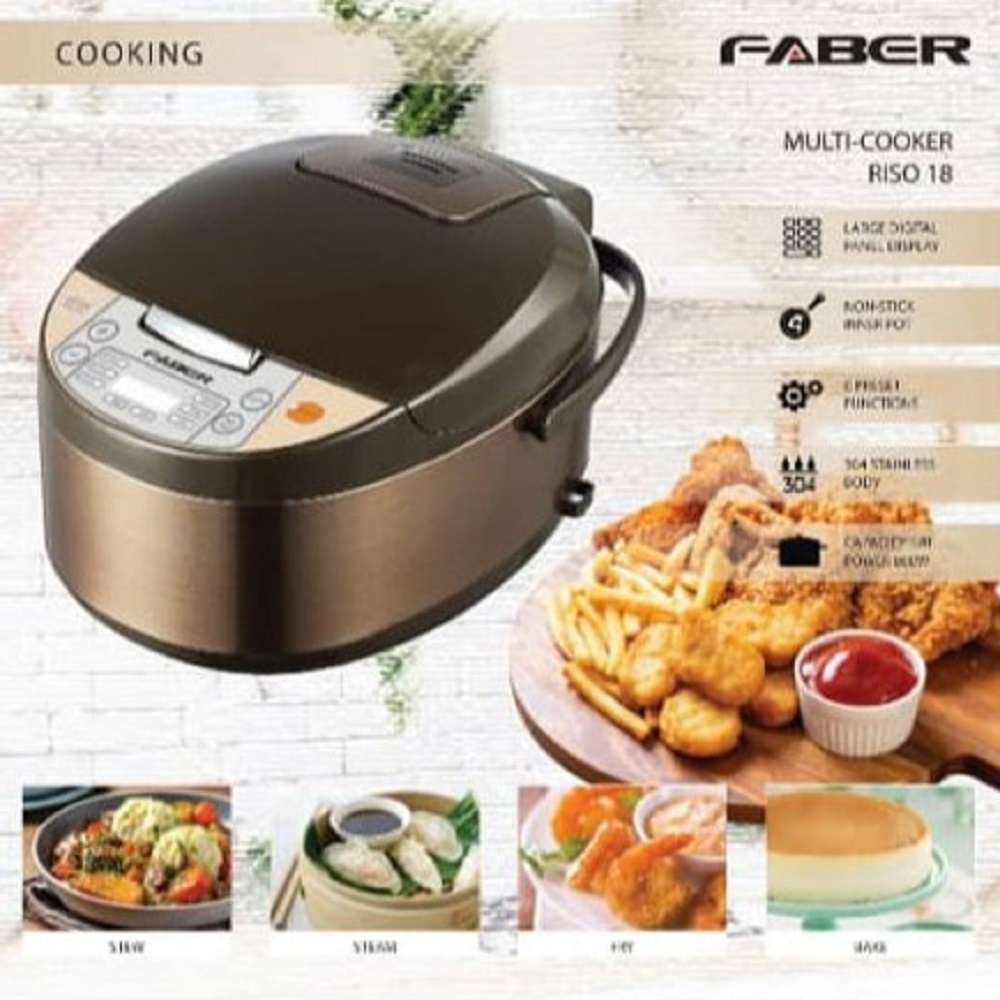 FABER RICE COOKER RISO18 W38XD27.5XH23.5 CM 1.8L