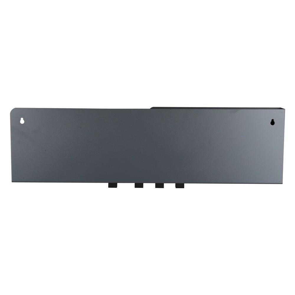 WALL SHELF WITH 4 HOOKS STACKO 60X10X16CM GREY