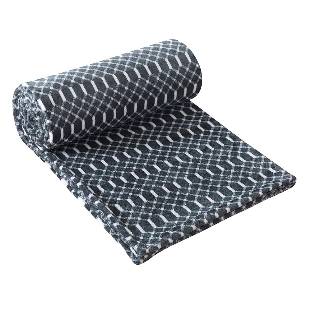 BLANKET HOME LIVING STYLE CHAIN 60X80" DARK GRAY
