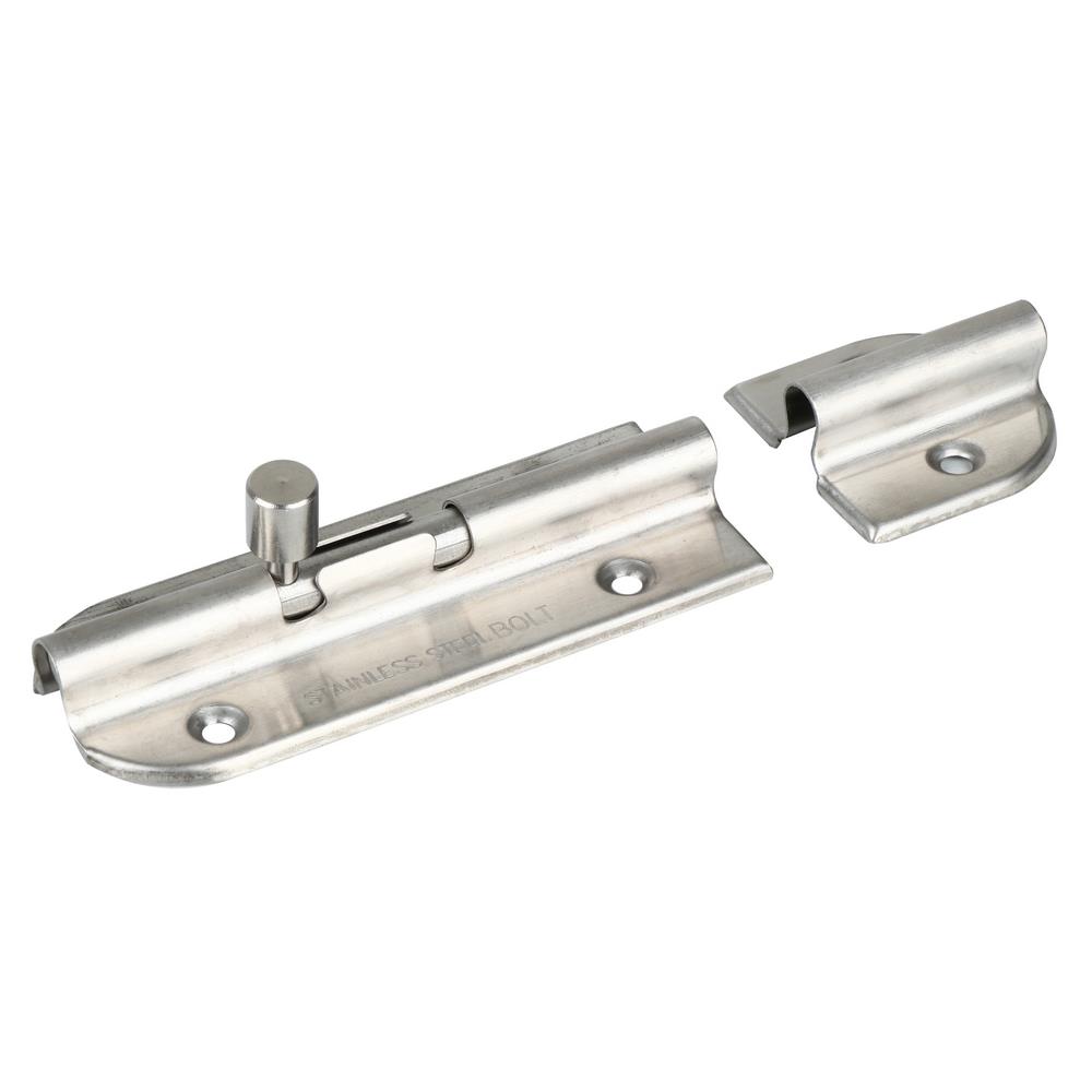 DOOR BOLT FITT 4IN STAINLESS STEEL 4EA/PACK