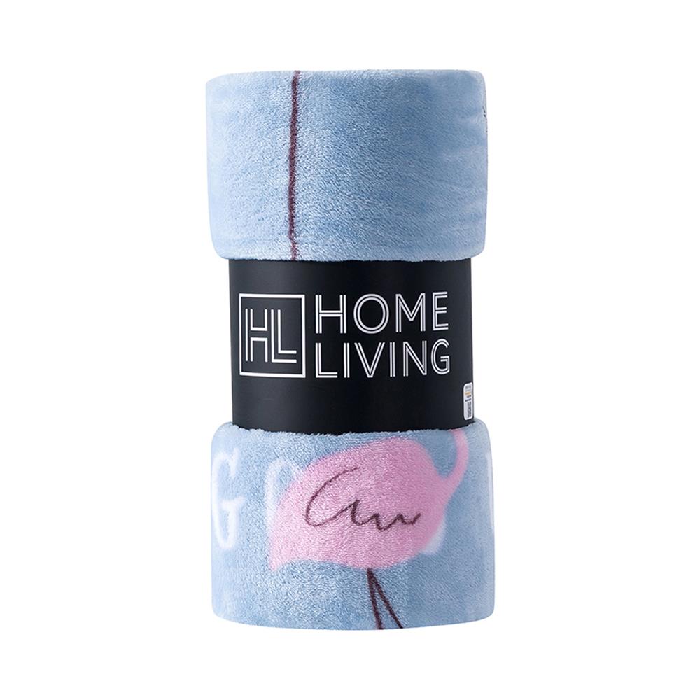 BLANKET HOME LIVING FLAMINGO 50X60" GREY