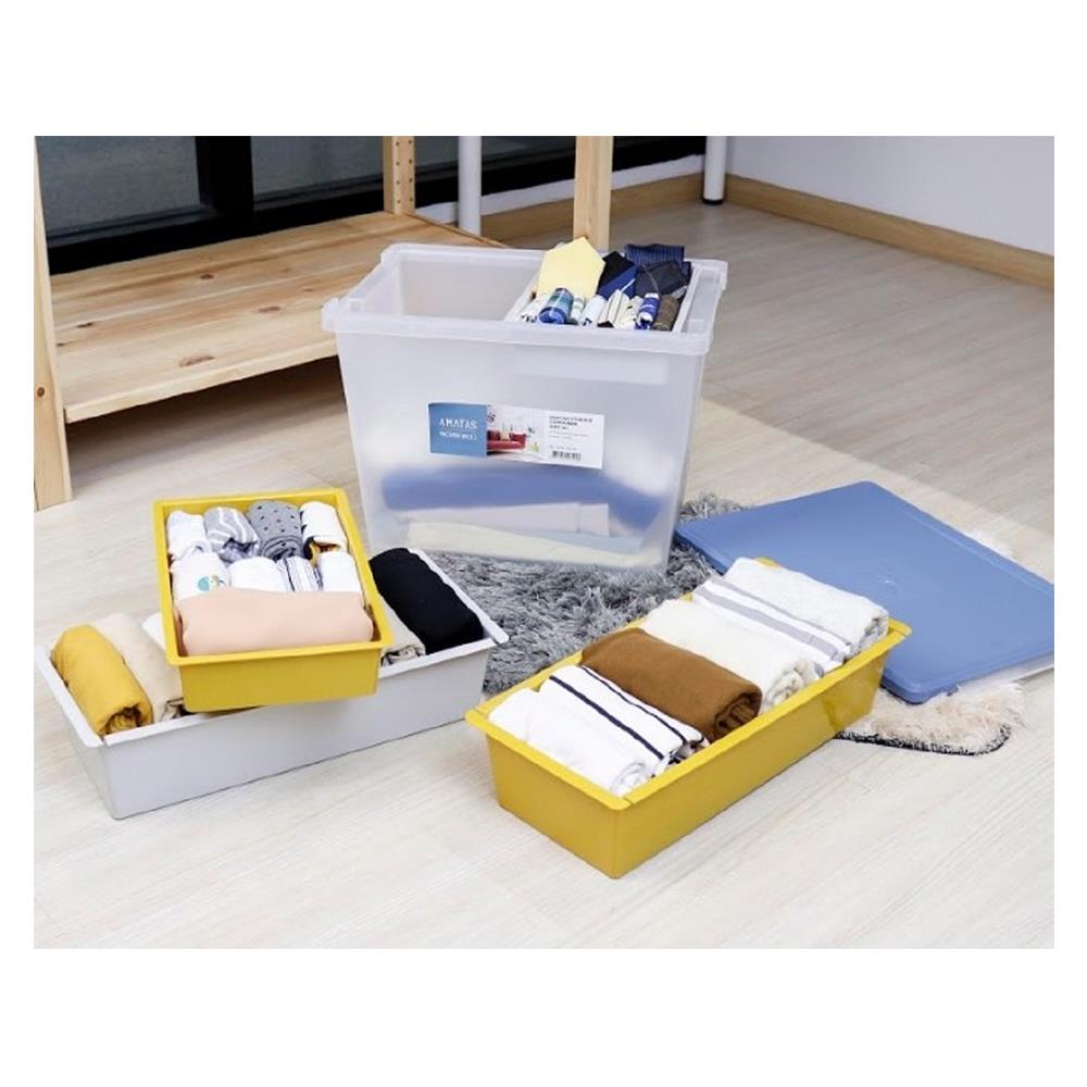 BOX COMPARTMENT STACKO AMATAS 6699 17.9x37.8x8.9CM YELLOW