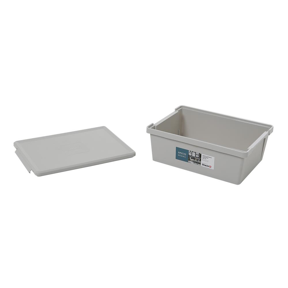 STORAGE BOX STACKO AMATAS 10L 29X39.1X15CM GRAY