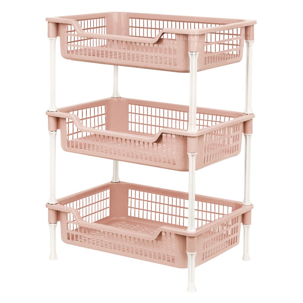 FREESTANDING SHELVING UNIT API ECO FRIENDLY PINK 3-TIER