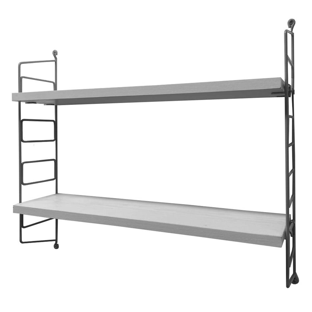 2 TIER WALL SHELVES 40x17x52CM SIMPLE WHITE