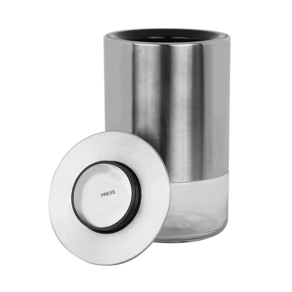 CANISTER GLASS PRESS LID POP UP 0.73L