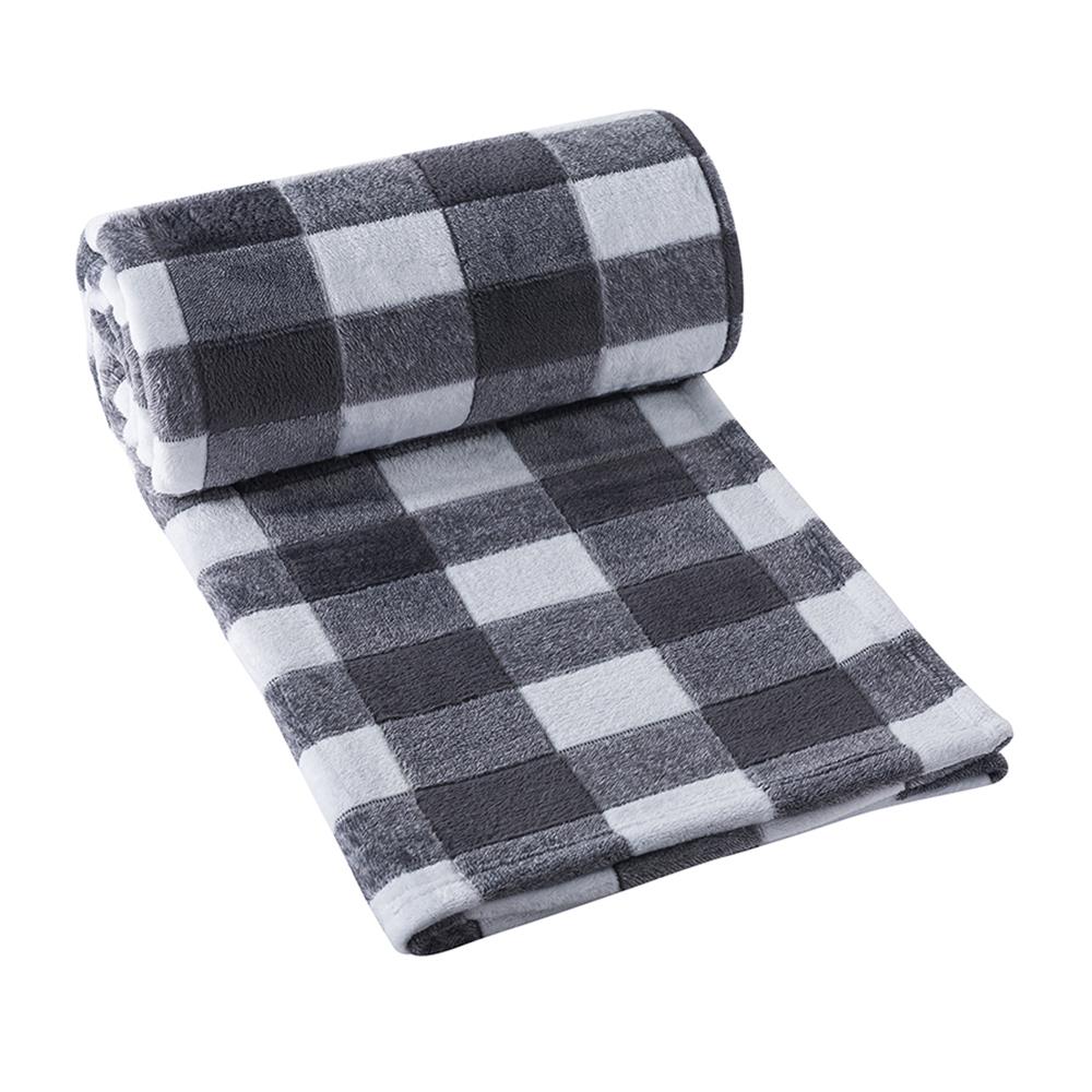 BLANKET HOME LIVING STYLE TARTAN 60X80" GRAY