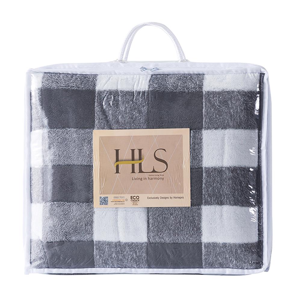 BLANKET HOME LIVING STYLE TARTAN 60X80" GRAY