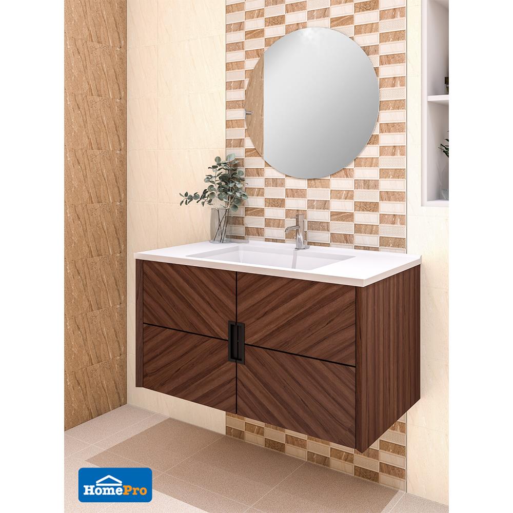 VANITY WASHBASIN WITH CABINET MOYA ZH70937-2AB WOODEN BROWN