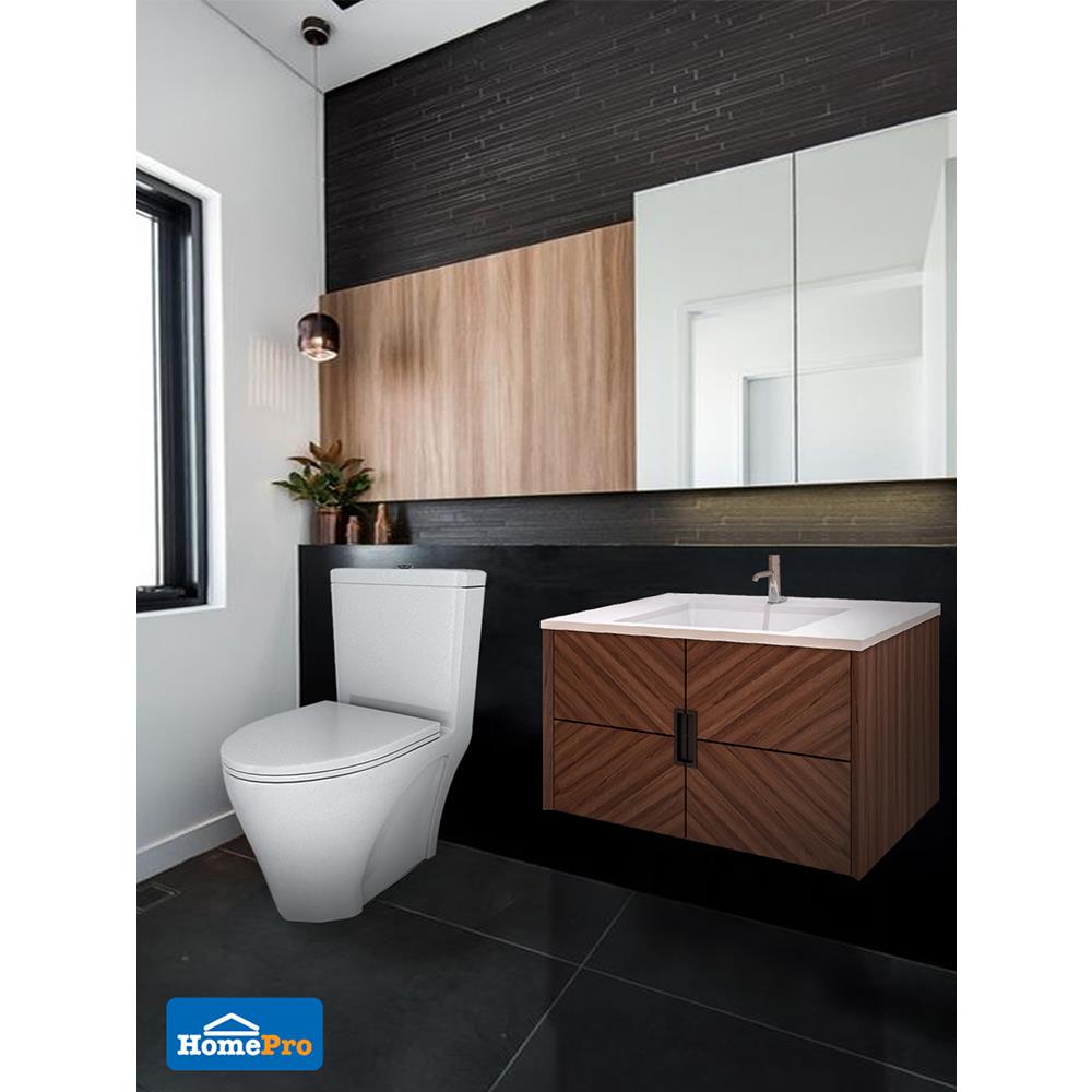 VANITY WASHBASIN WITH CABINET MOYA ZH70937-2AB WOODEN BROWN