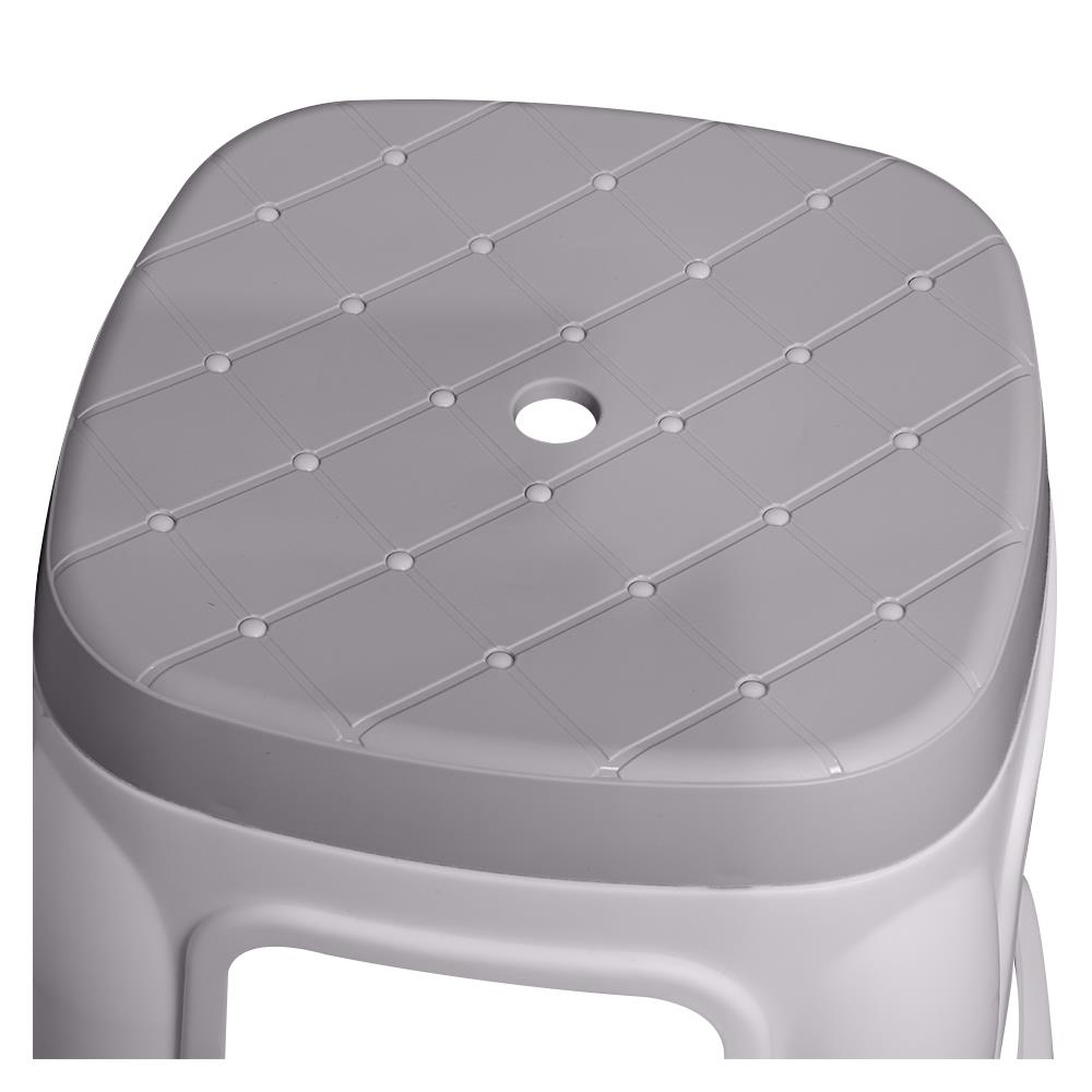 PLASTIC STOOL SPRING BELLA GRAY