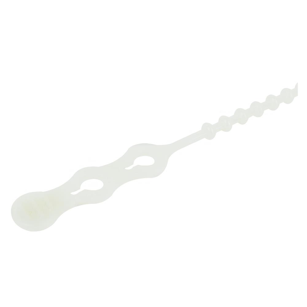 CABLE TIES (BALL LOCK TYPE) ELEKTRA 8 Inch 4.8 Millimeter WHITE (100 LINE)