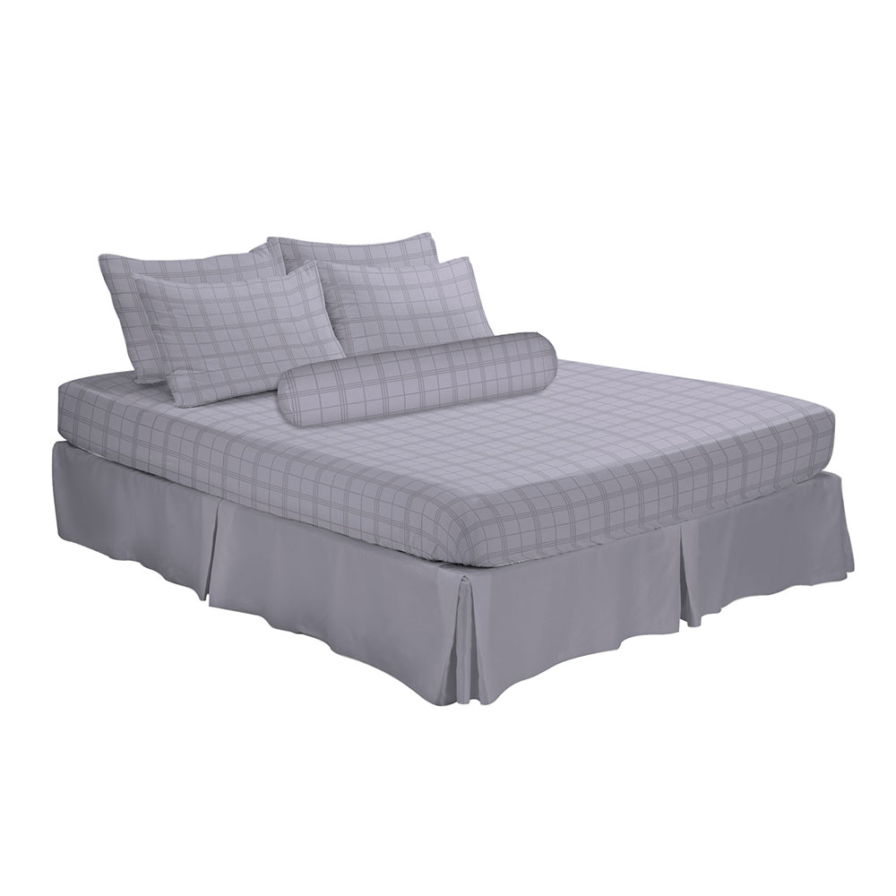 HOMEPRO HLS BEDSHEET SET 4PCS EMBOSS4 MICROFIBER 85GSM 620TC KING LILAC