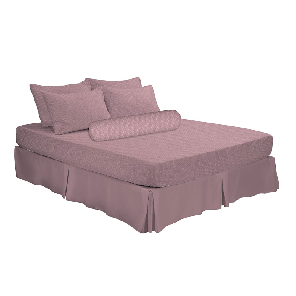 HOMEPRO HLS BEDSHEET SET 2PCS EMBOSS2 MICROFIBER 85GSM 620TC SUPER SINGLE RUSTYPINK
