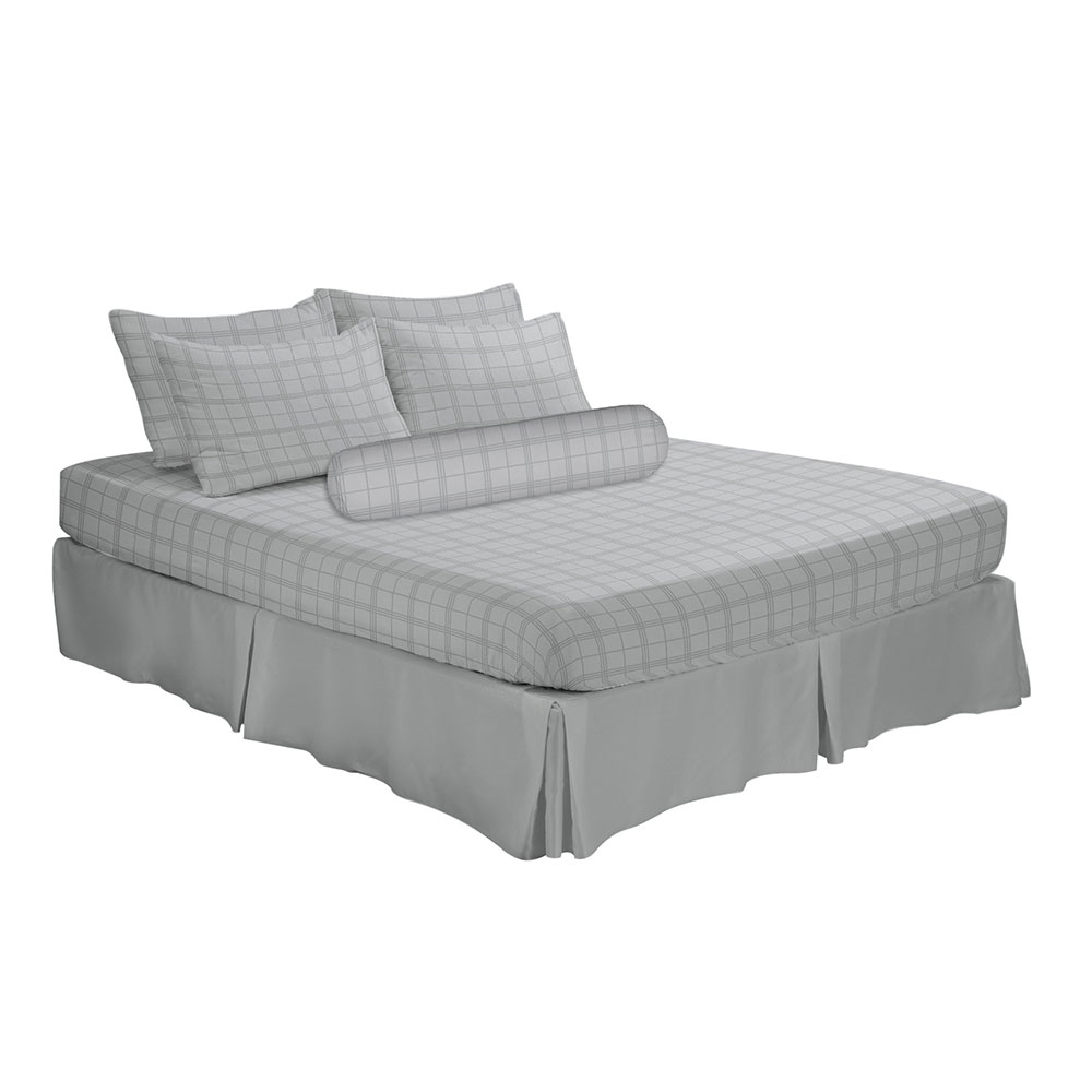 HOMEPRO HLS BEDSHEET SET 2PCS EMBOSS4 MICROFIBER 85GSM 620TC SUPER SINGLE LIGHTGREY