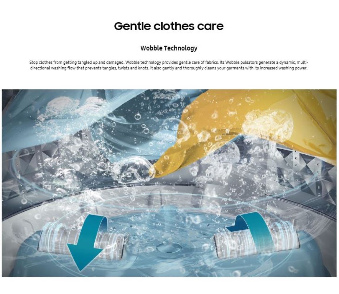 SAMSUNG TOPLOAD WASHING MACHINE WA10T5260BY/FQ 10KG LIGHTGREY