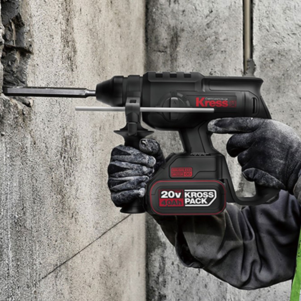 KRESS ROTARY HAMMER BRUSHLESS KU390 20V BLACK