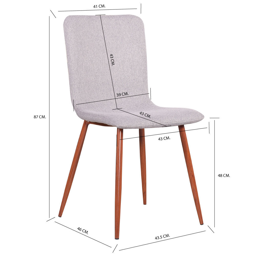 DINING CHAIR SCARGILL W44XD54XH87 CM GREY